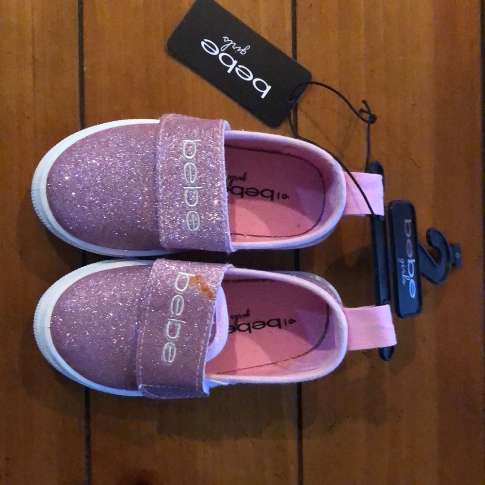 Bebe girls pink sparkly shoes
